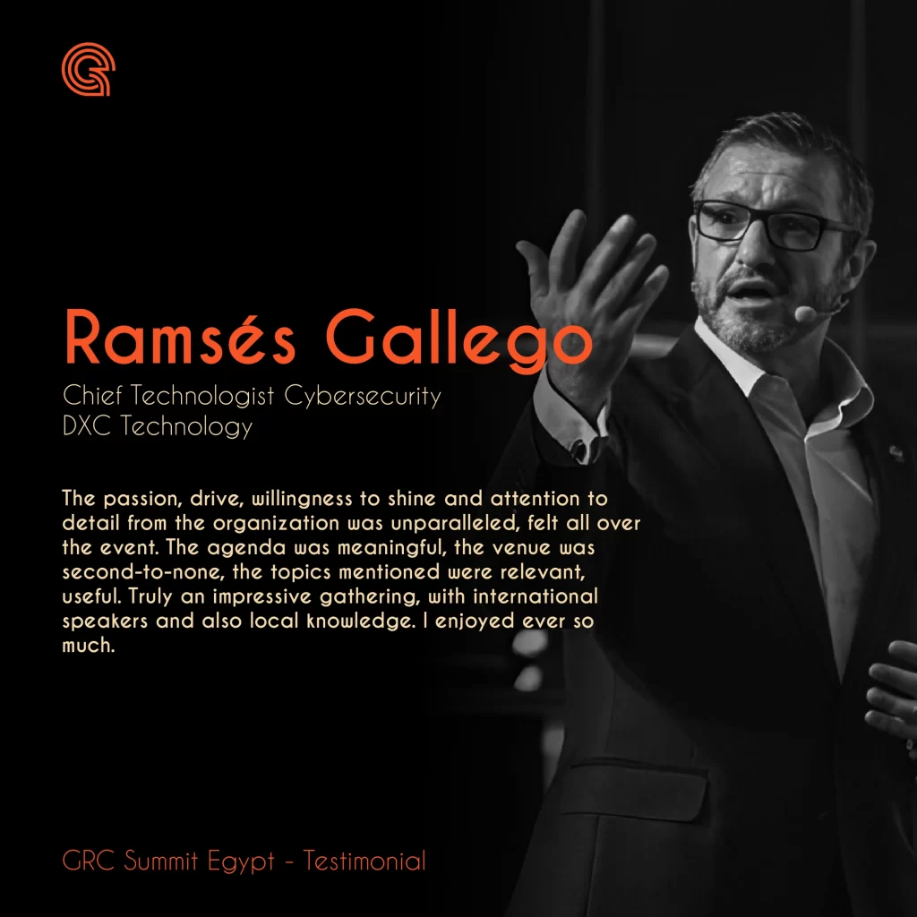 Ramsés Gallego shares their GRC Summit Egypt testimonial — reflecting on key takeaways, impactful moments, and the summit’s role in advancing digital transformation and leadership.